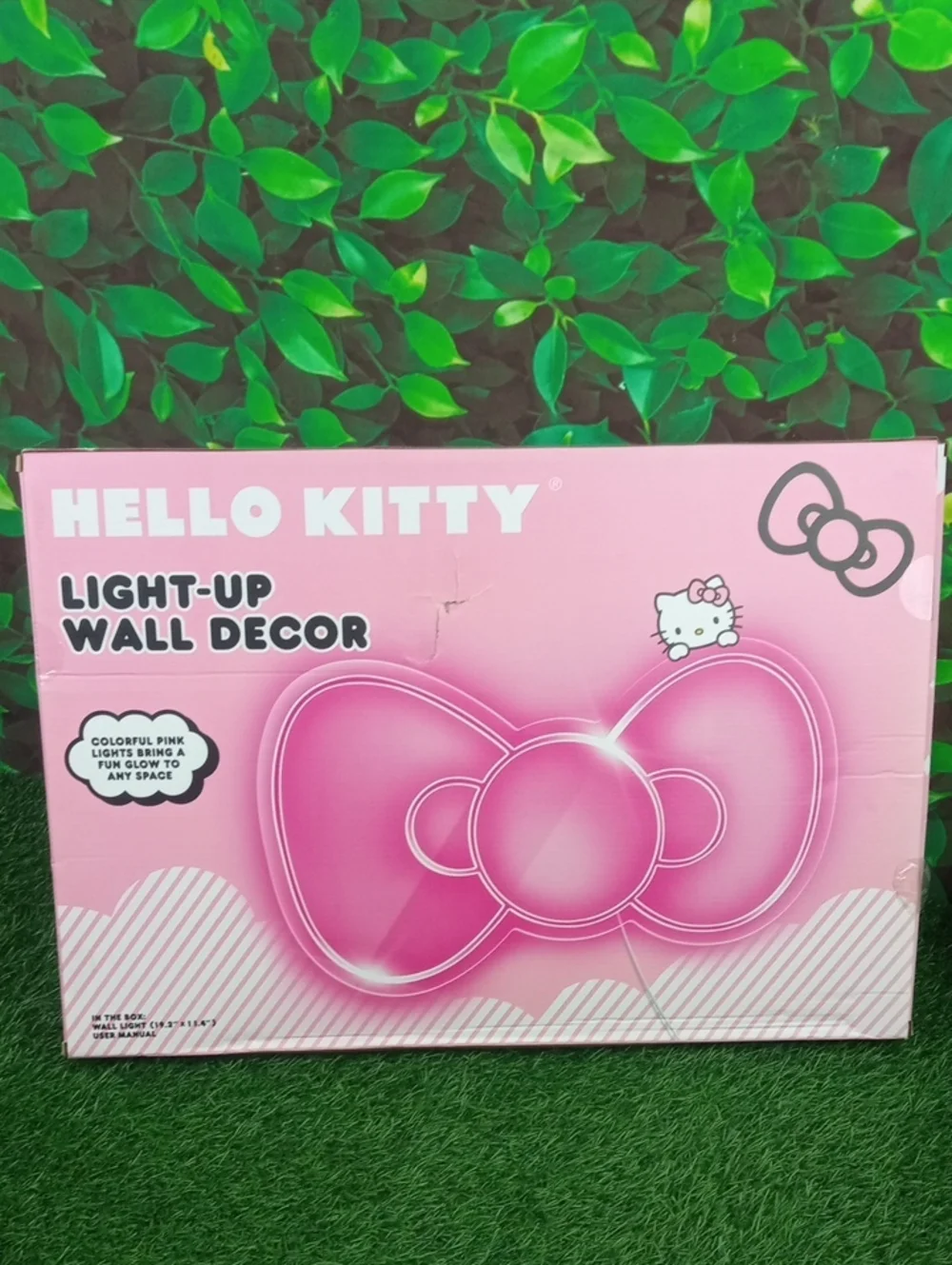 🛝🍒 Hello Kitty Light-Up Wall Decor - Pink Bow Neon
